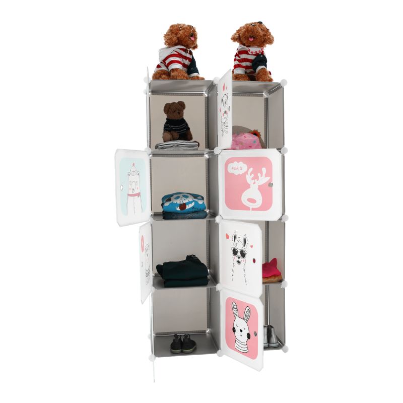 Detská modulárna skriňa, 74cm, sivá, detský vzor, ATREY