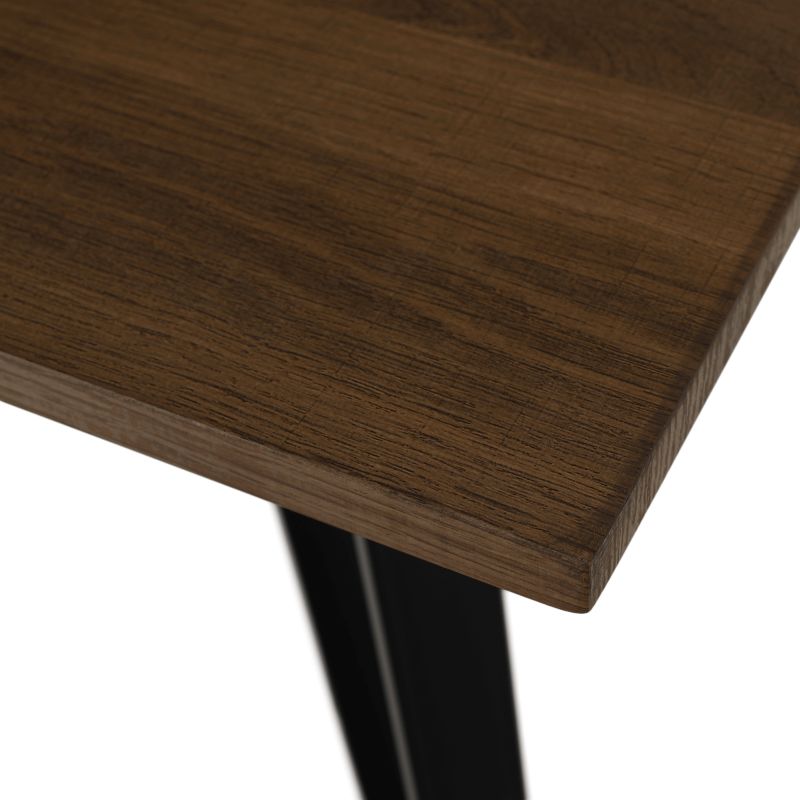 Jedálenský stôl, 150x80cm, MDF, dub, čierny, FRIADO