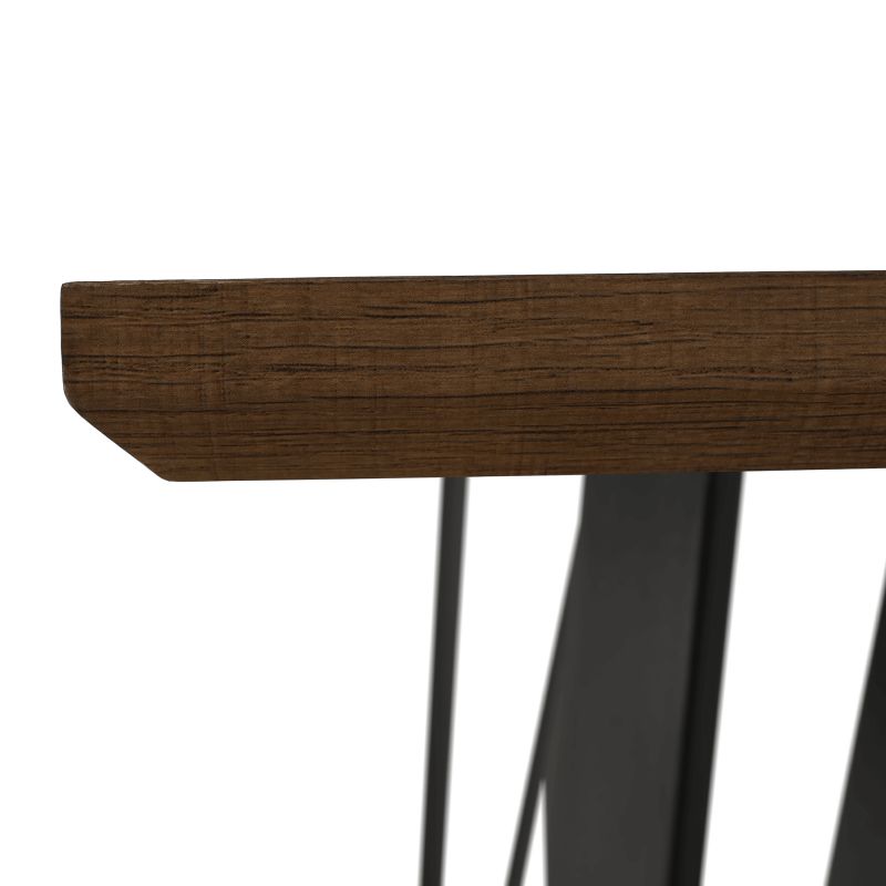 Jedálenský stôl, 150x80cm, MDF, dub, čierny, FRIADO