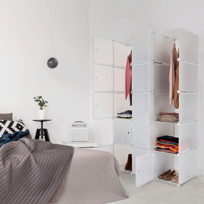 Modulárna multifunkčná skriňa, 111cm, biela, ZALVO