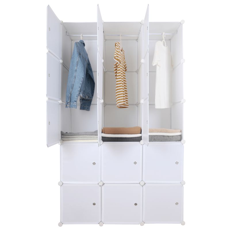 Modulárna multifunkčná skriňa, 111cm, biela, ZALVO