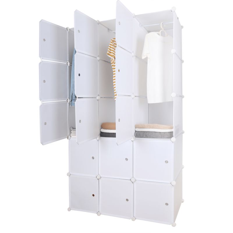 Modulárna multifunkčná skriňa, 111cm, biela, ZALVO