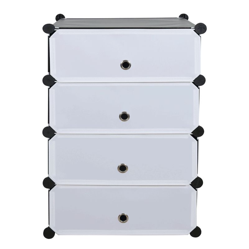 Modulárny organizér na topánky, 49cm, čierny, biely, PORET