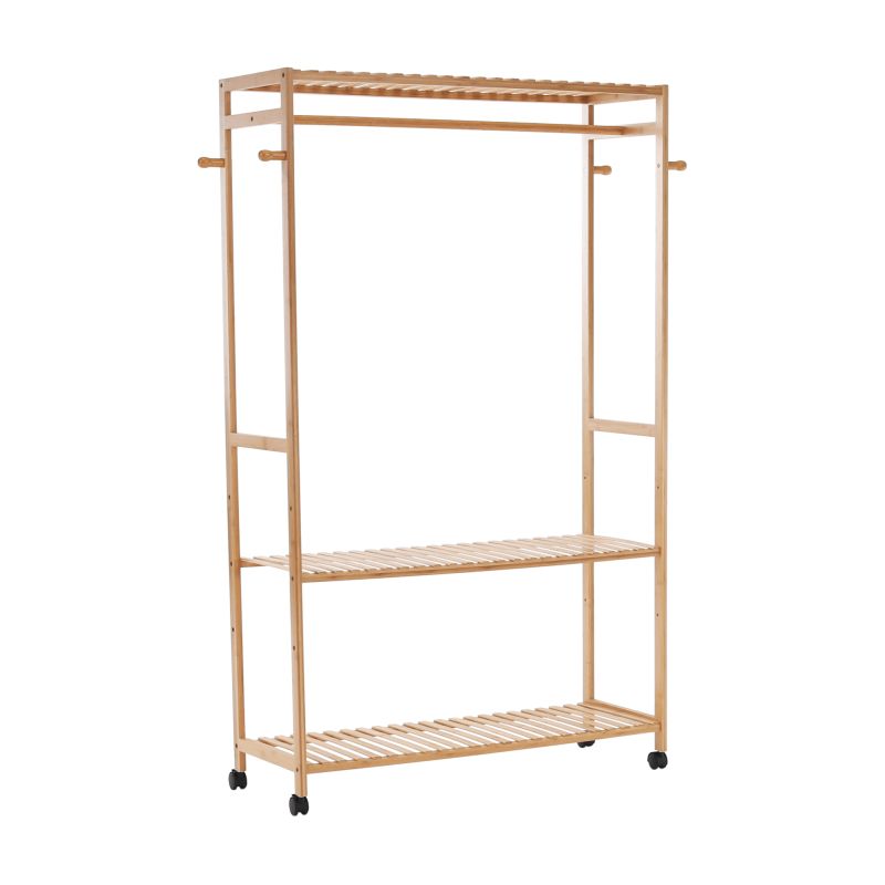 Šatníkový organizér, 112cm, bambus, prírodný, MELAR