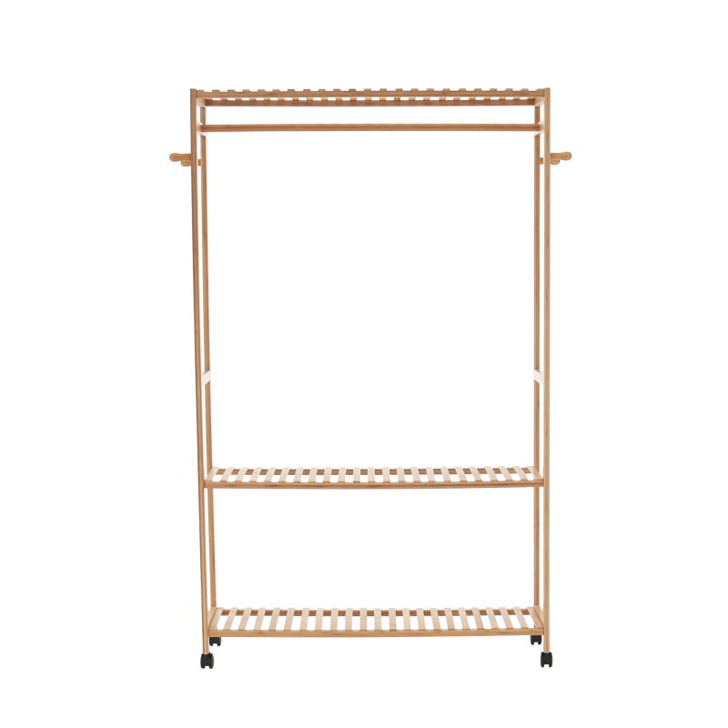 Šatníkový organizér, 112cm, bambus, prírodný, MELAR