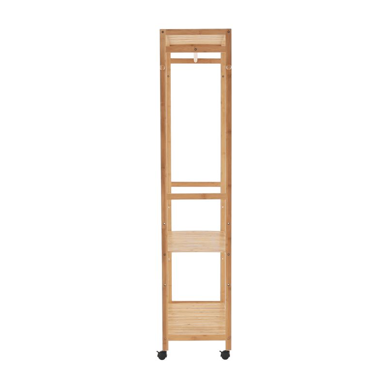 Šatníkový organizér, 112cm, bambus, prírodný, MELAR
