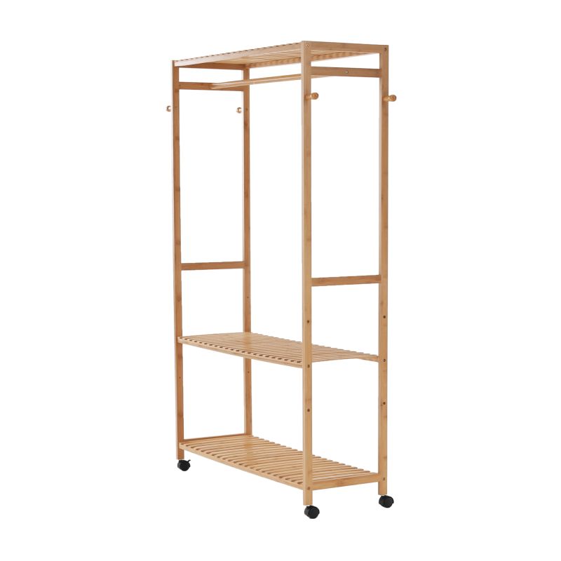 Šatníkový organizér, 112cm, bambus, prírodný, MELAR