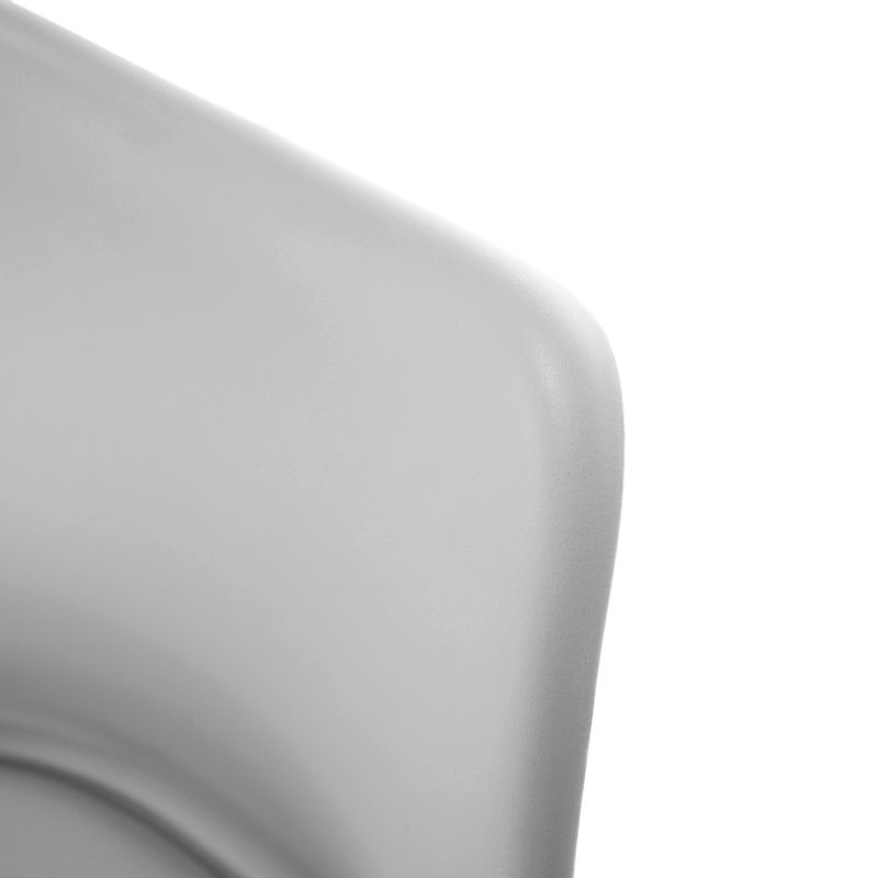 Štýlová otočná stolička, svetlosivá ekokoža a plast, nohy buk, ETOSA