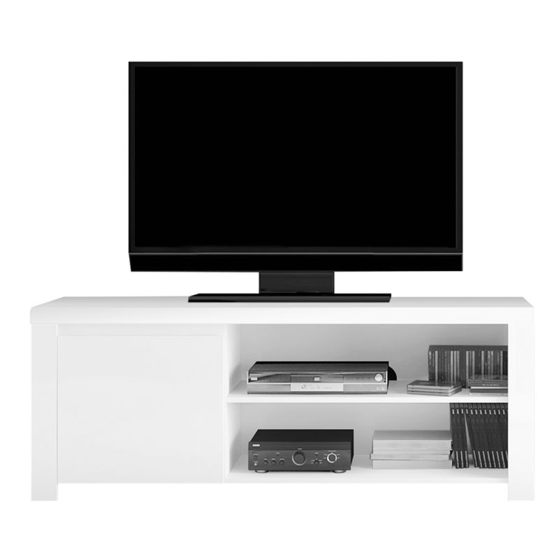 TV stolík, 156cm, biely lesk, LINDY 1D