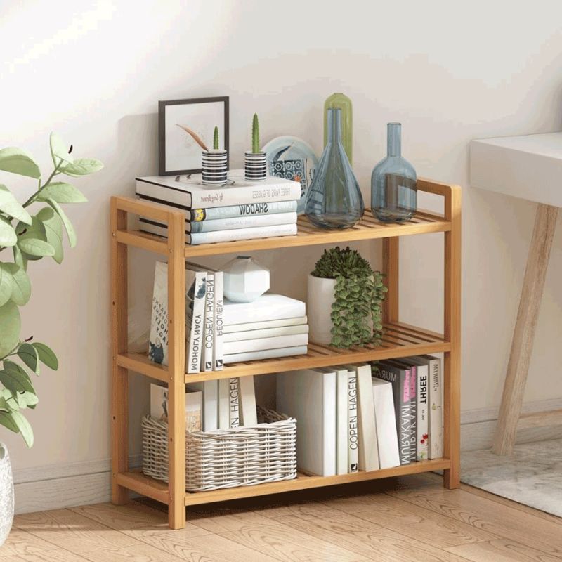 Regál, 53cm, 3-policový, prírodný bambus, FIORE TYP 1