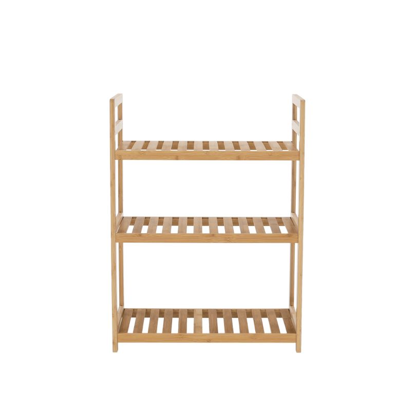 Regál, 53cm, 3-policový, prírodný bambus, FIORE TYP 1