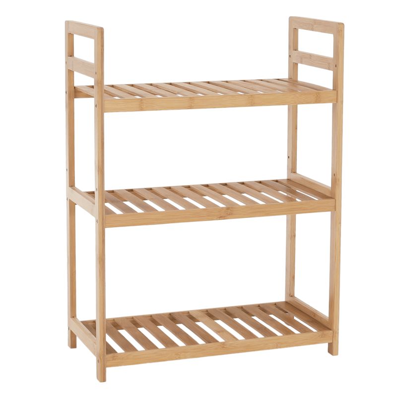 Regál, 53cm, 3-policový, prírodný bambus, FIORE TYP 1