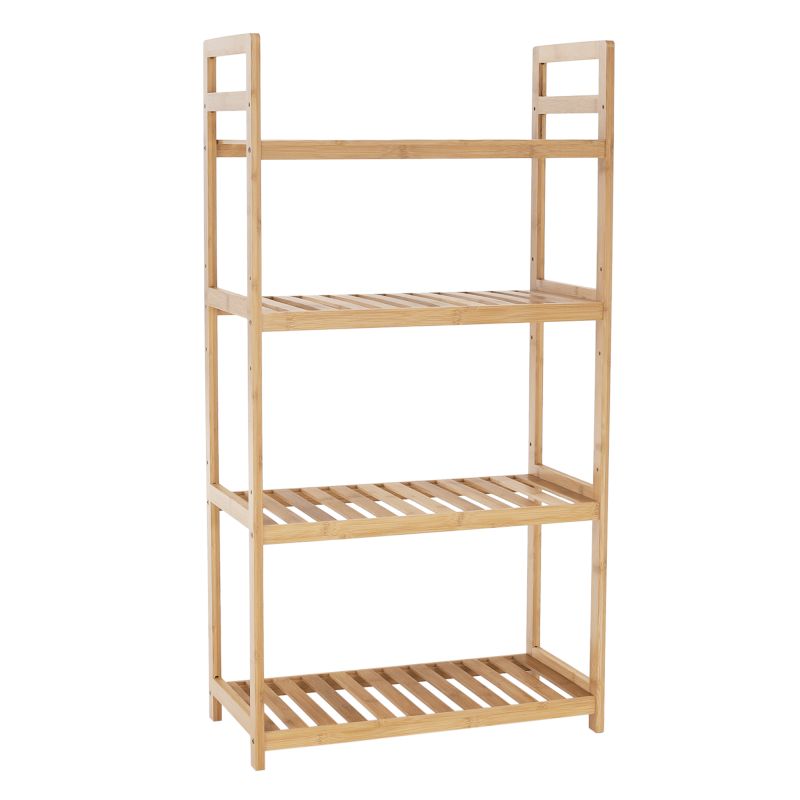 Regál, 53cm, 4-policový, prírodný bambus, FIORE TYP 2