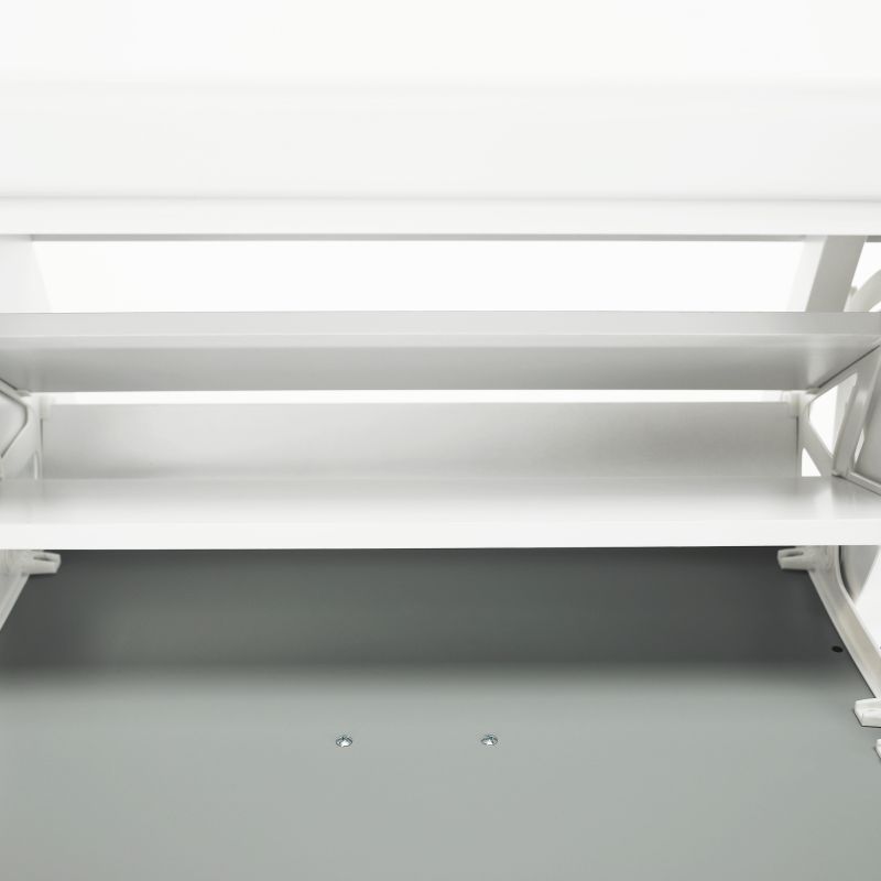 Botník, 104cm, 2-radový, biely, sivý, SEBER TYP 4