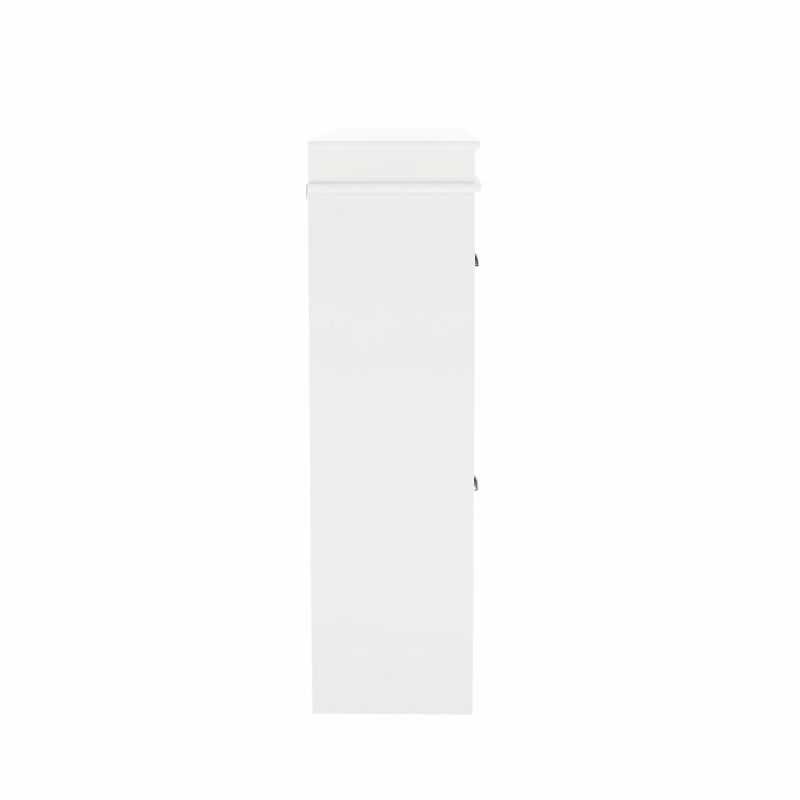 Botník, 104cm, 4-radový, biely, sivý, SEBER TYP 5
