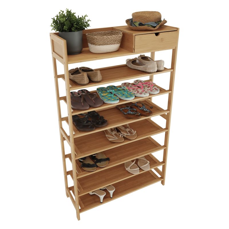 Botník, 70cm, 7-radový, bambus, prírodný, KATLEY