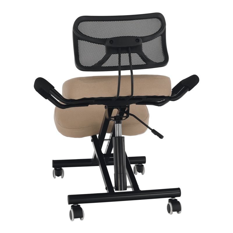 Ergonomická kľakačka, béžová látka, čierna, RUFUS