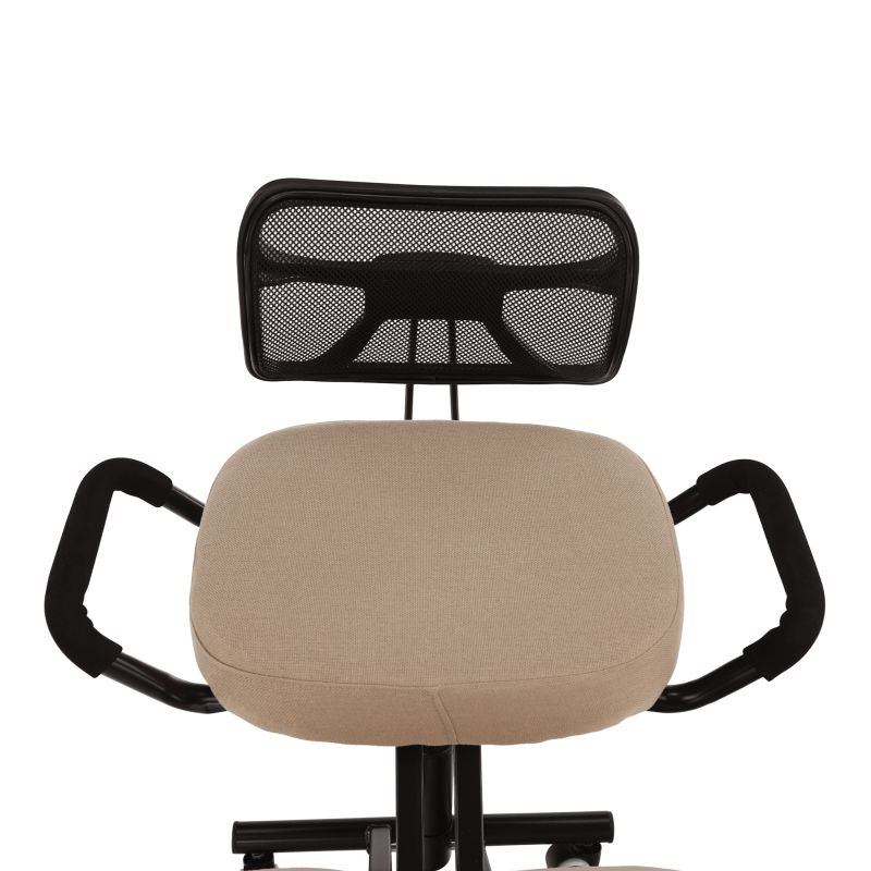 Ergonomická kľakačka, béžová látka, čierna, RUFUS