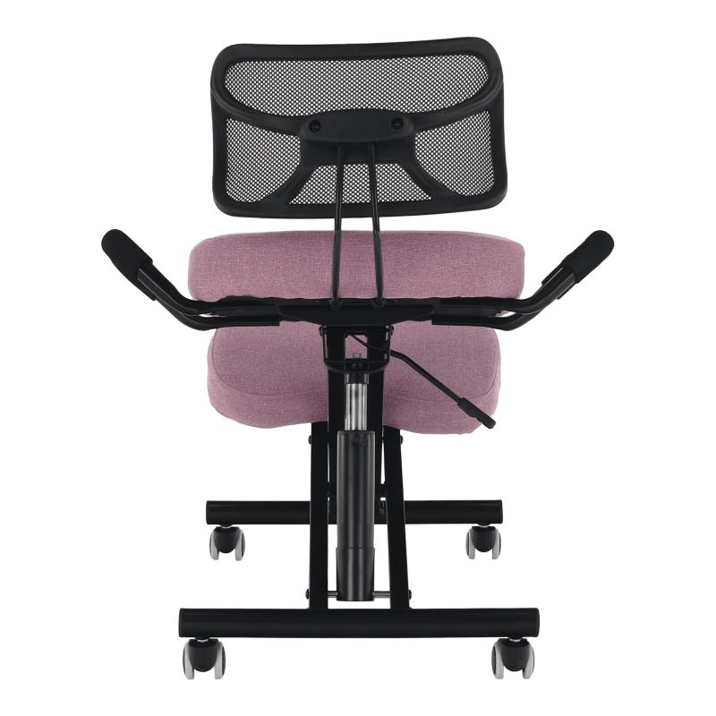 Ergonomická kľakačka, ružová látka, čierna, RUFUS