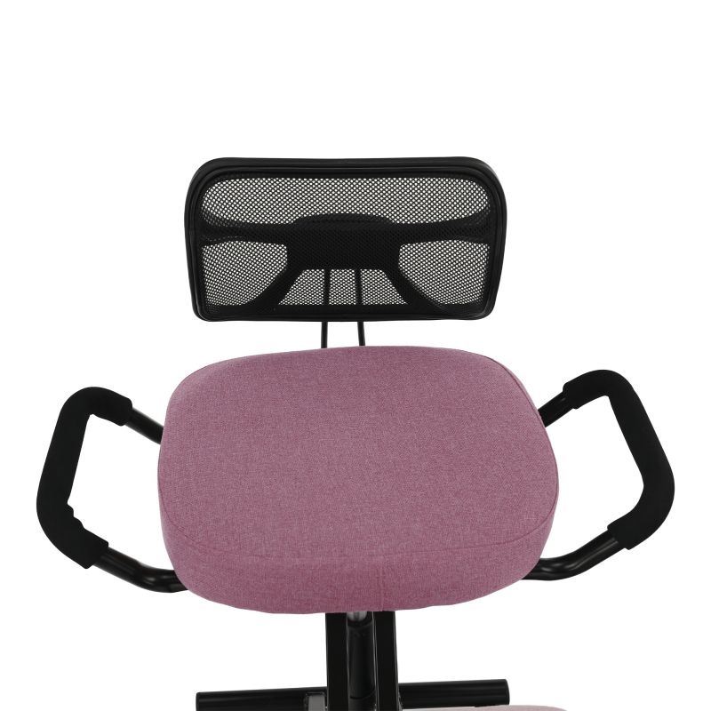 Ergonomická kľakačka, ružová látka, čierna, RUFUS