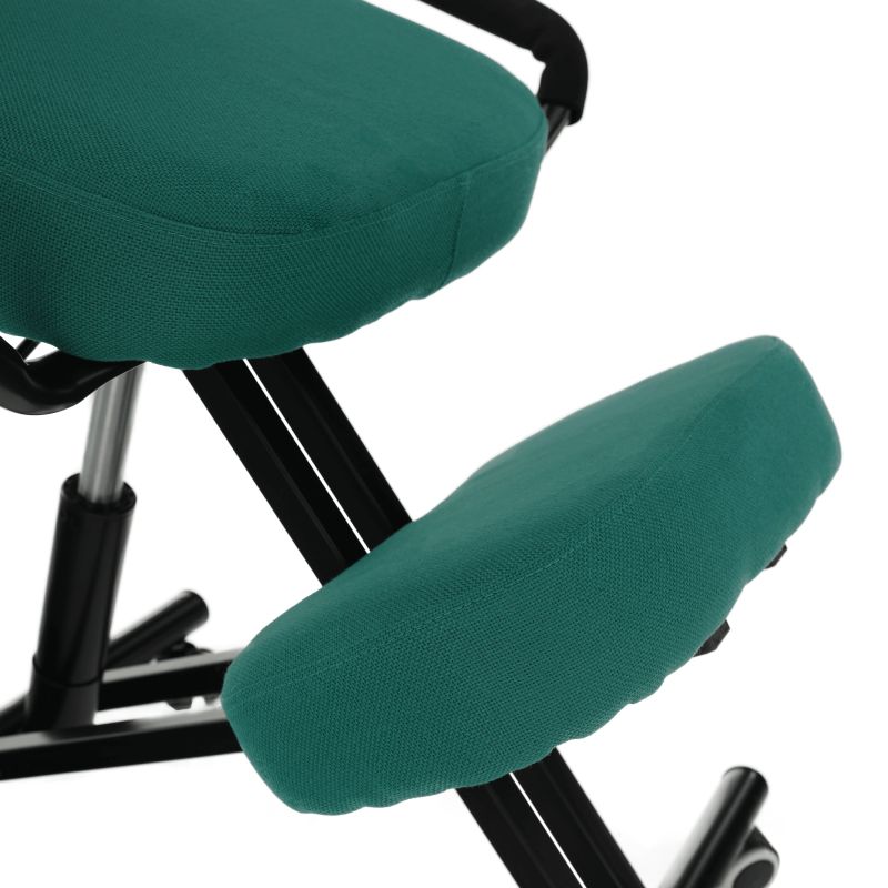 Ergonomická kľakačka, zelená látka, čierna, RUFUS