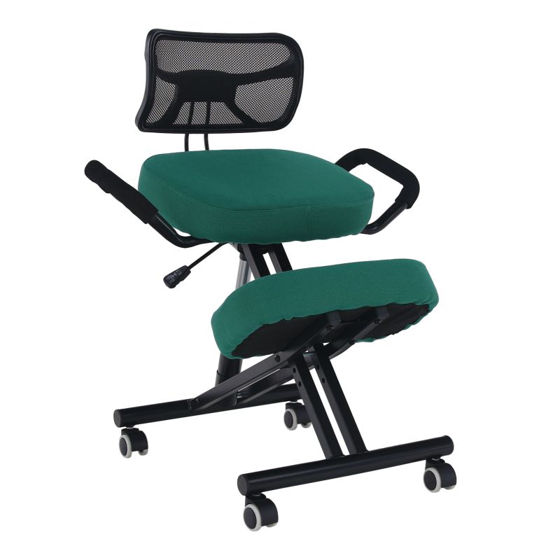 Ergonomická kľakačka, zelená látka, čierna, RUFUS