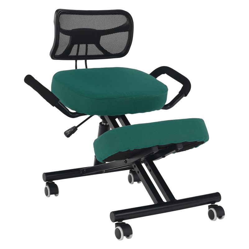 Ergonomická kľakačka, zelená látka, čierna, RUFUS