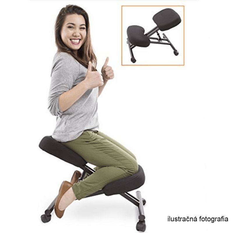 Ergonomická kľakačka, 46cm, petrolejová látka, buk, FLONET