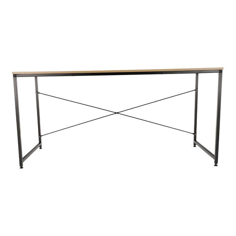 Písací stôl, 150x60cm, dub, čierny, MELLORA