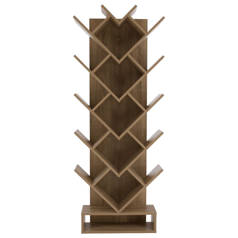 Regál, 59cm, hnedosivý dub, VEVEY