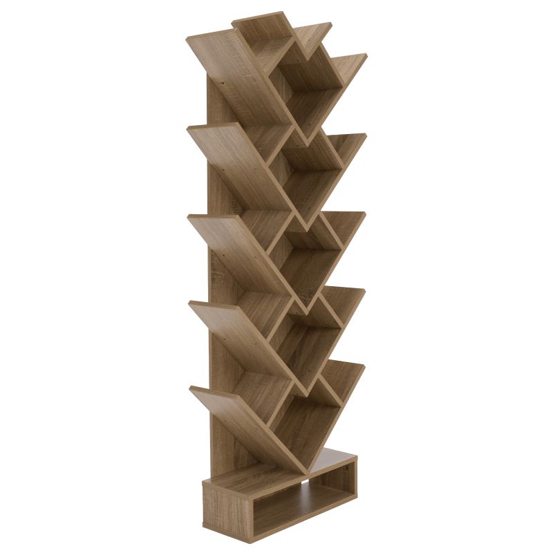Regál, 59cm, hnedosivý dub, VEVEY