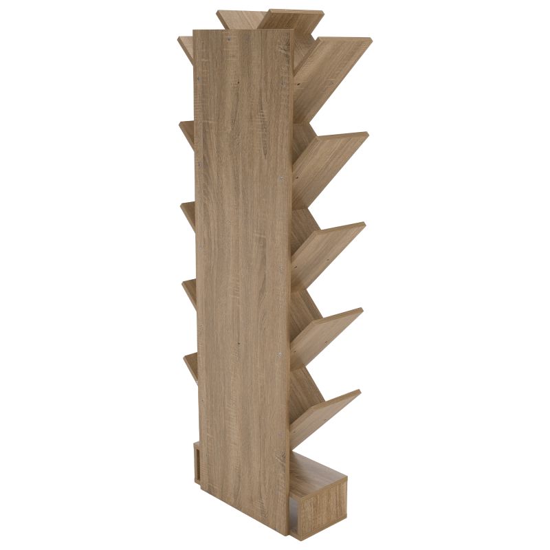 Regál, 59cm, hnedosivý dub, VEVEY