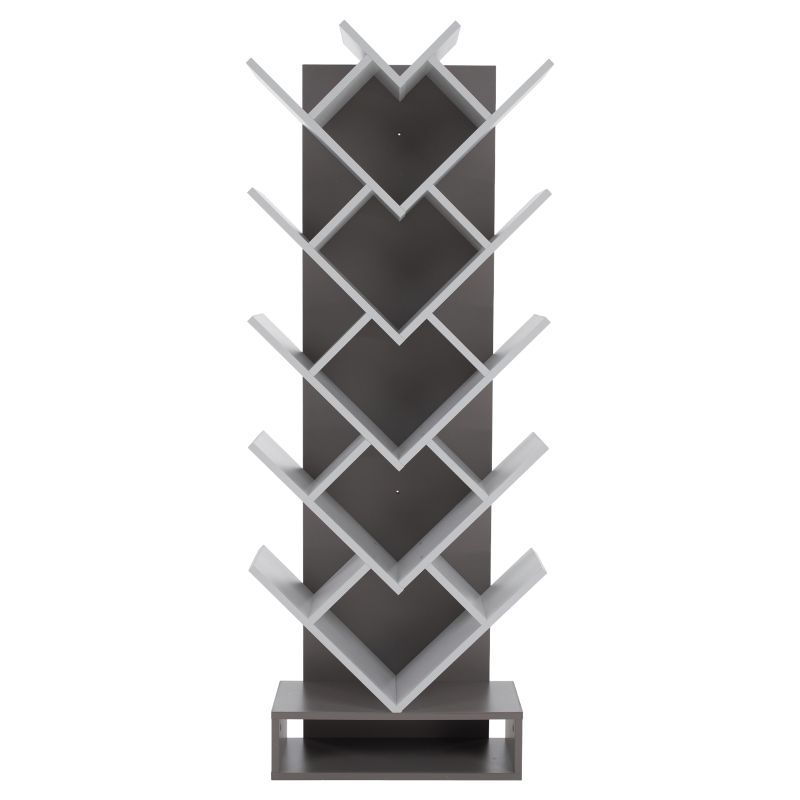 Regál, 59cm, sivý, biely, VEVEY