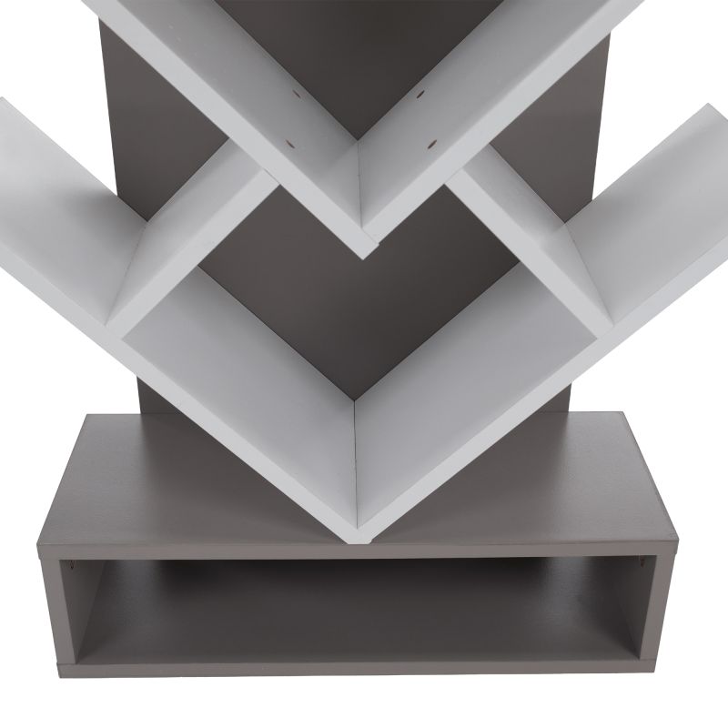 Regál, 59cm, sivý, biely, VEVEY