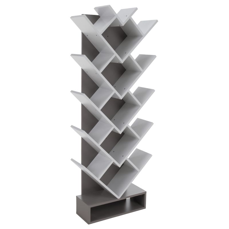 Regál, 59cm, sivý, biely, VEVEY