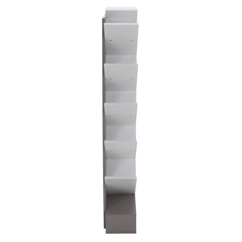 Regál, 59cm, sivý, biely, VEVEY