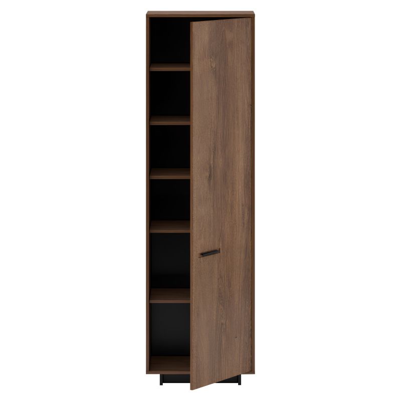 Skriňa, 59cm, policová, dub bolzano, čierna, pravá, DELIS V2