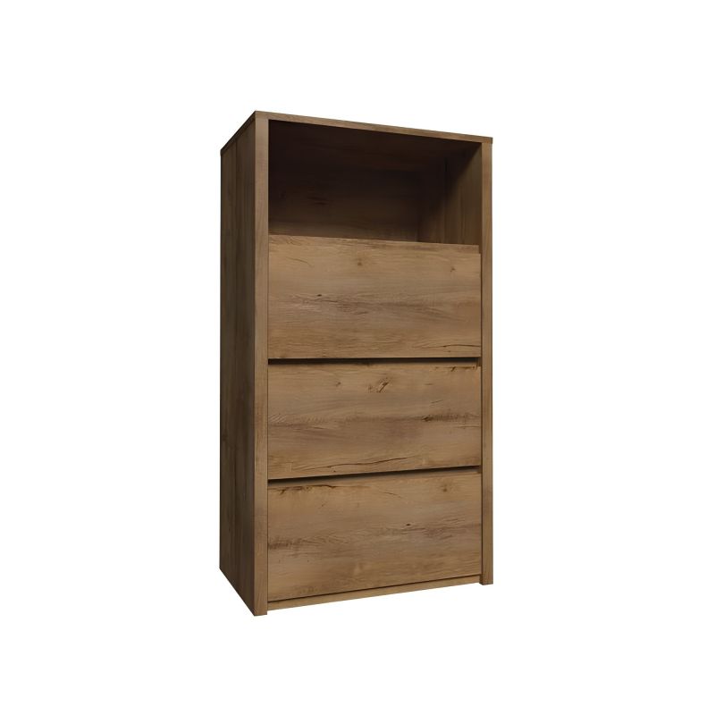 Komoda, 50cm, 3-zásuvková, dub lefkas tmavý, MONTANA KS3