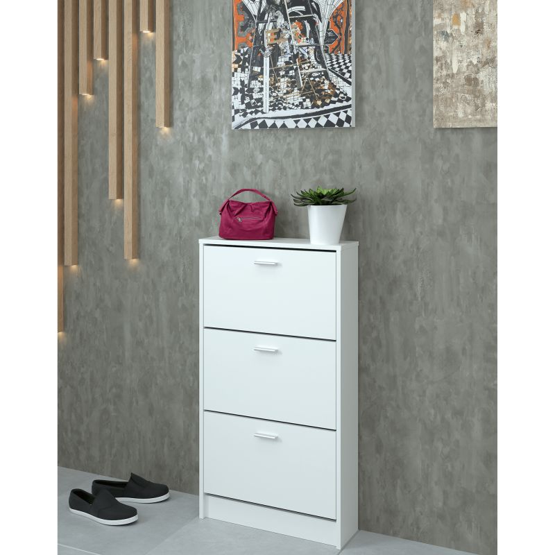 Botník, 58cm, 3-radový, biely, MOBI 13