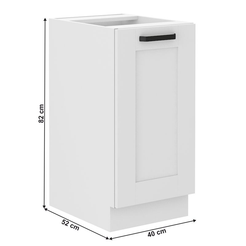 Spodná skrinka, 40cm, biela, LULA 40D 1F BB