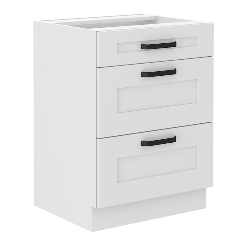 Spodná skrinka, 60cm, biela, LULA 60 D 3S BB