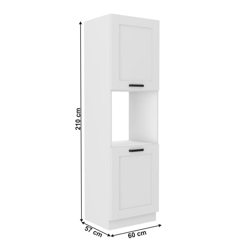 Vysoká skrinka na rúru, 60cm, biela, LULA 60 DP-210 2F