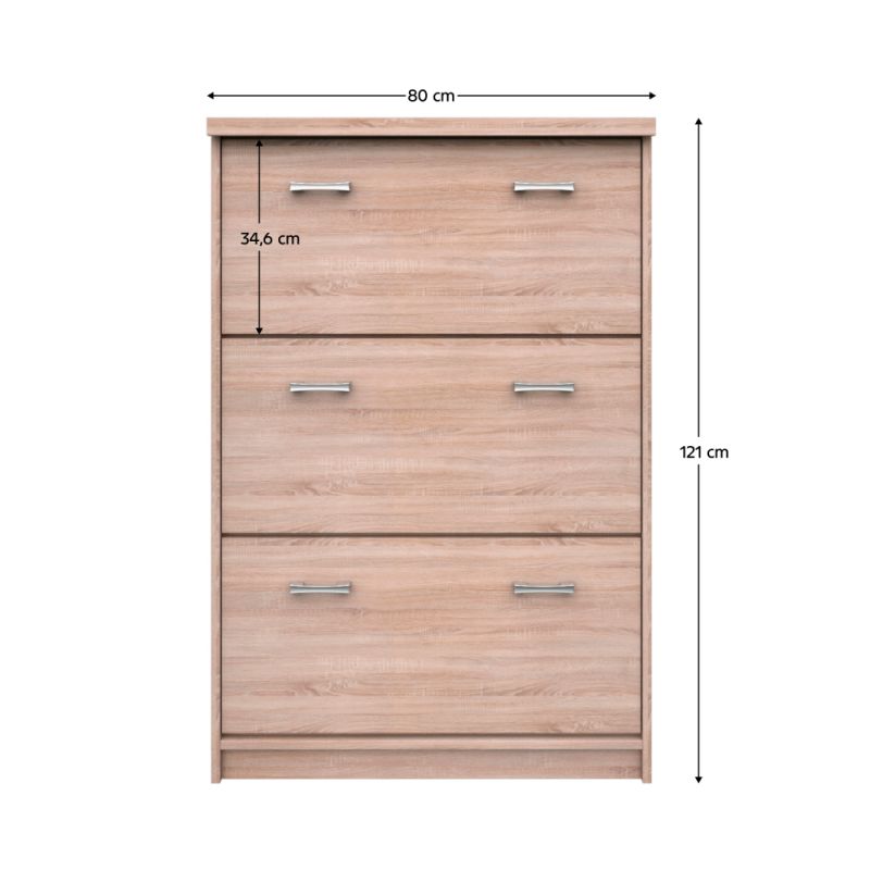 Botník, 80cm, dub sonoma, TOPTY TYP 24 3K