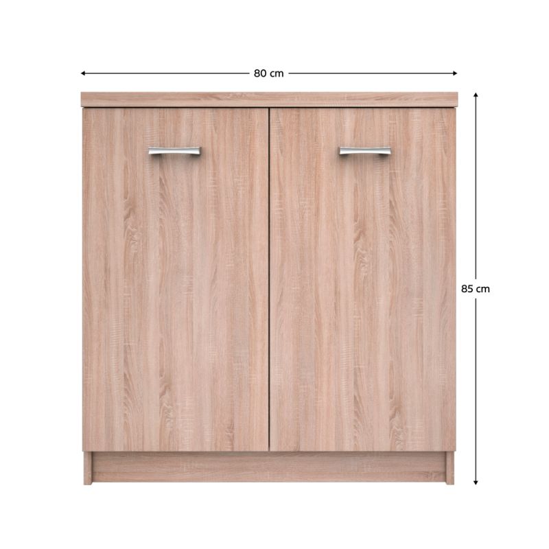 Komoda, 80cm, 2-dverová, dub sonoma, TOPTY TYP 21 2D