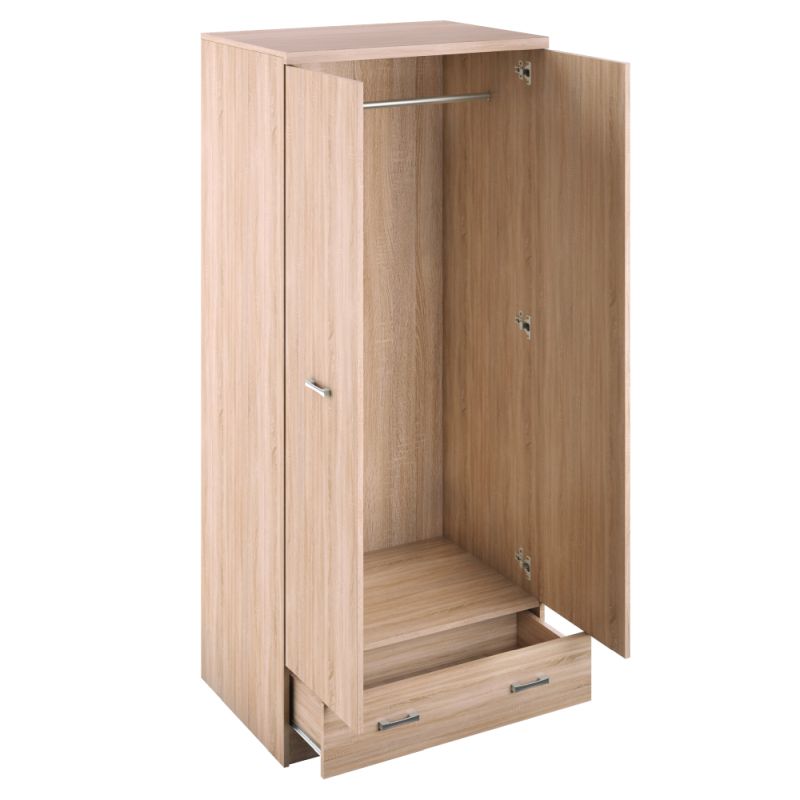 Skriňa, 80cm, vešiaková, dub sonoma, TOPTY TYP 30 2D1S