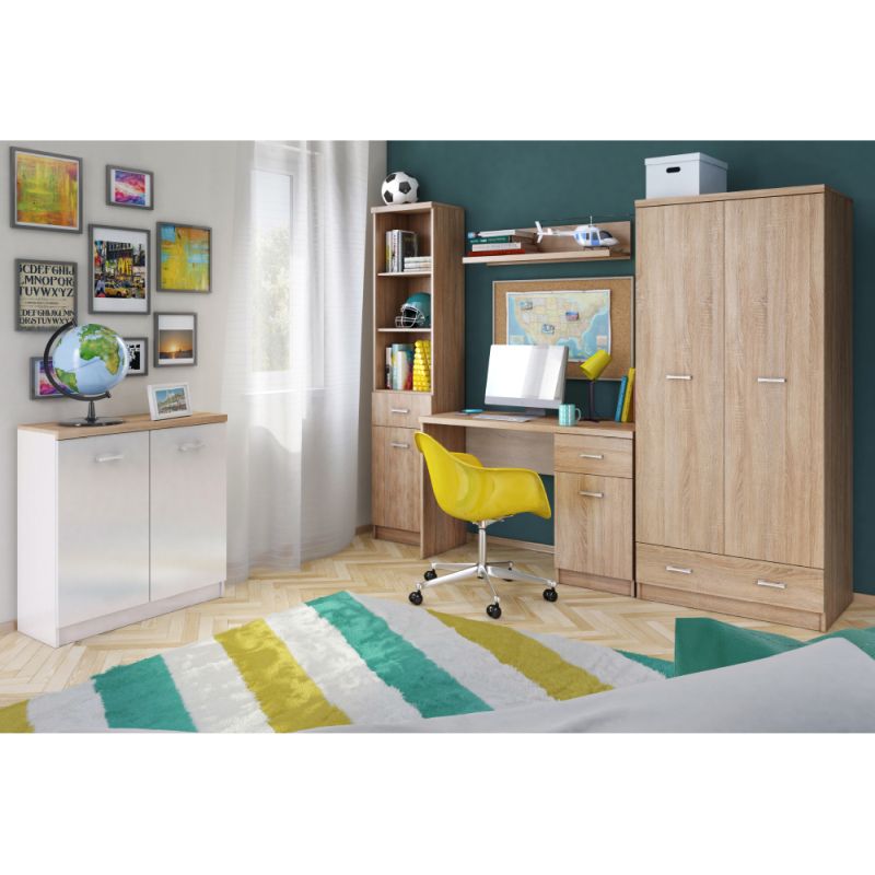 Skriňa, 80cm, vešiaková, dub sonoma, TOPTY TYP 30 2D1S