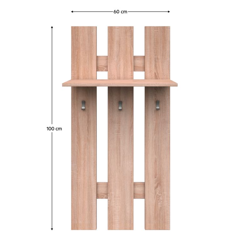 Vešiak 60cm, dub sonoma, TOPTY TYP 40