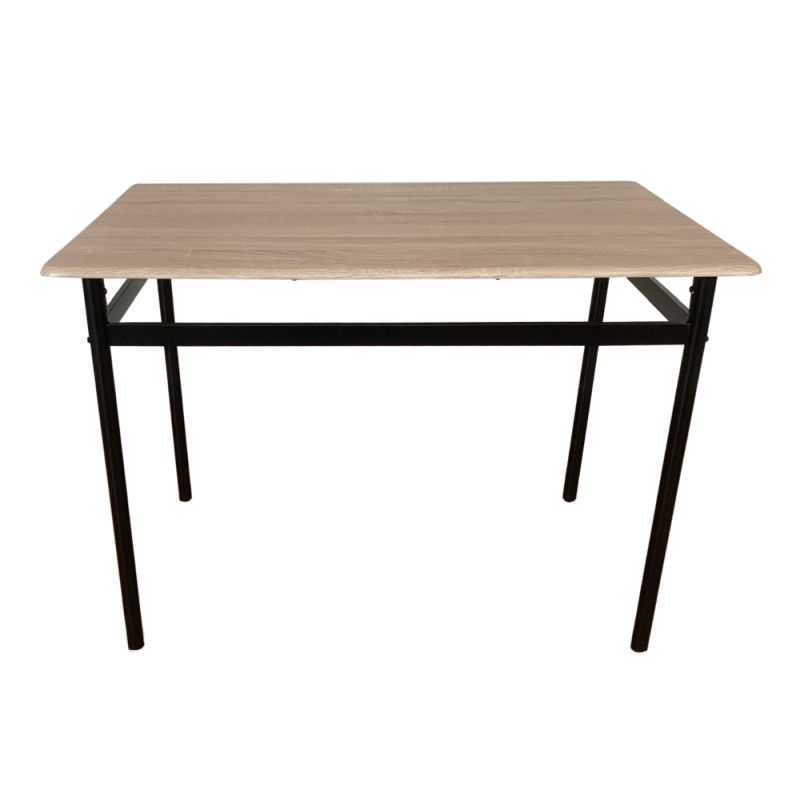 Jedálenský set 1+4, 110x70cm, MDF, dub sonoma, ekokoža hnedá, NAREN