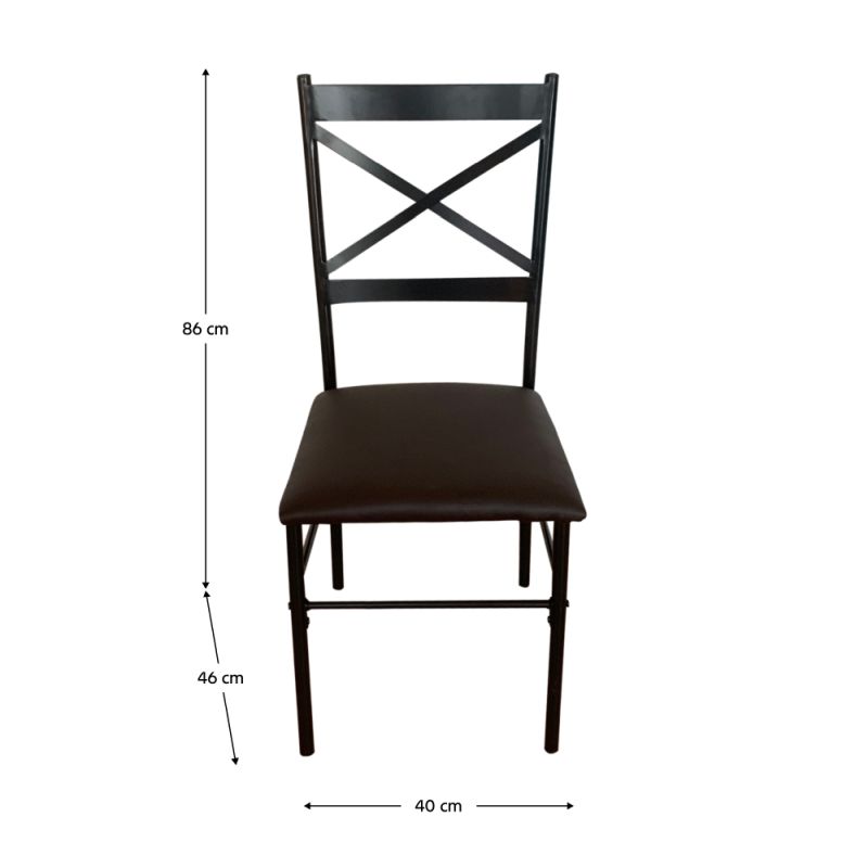 Jedálenský set 1+4, 110x70cm, MDF, dub sonoma, ekokoža hnedá, NAREN