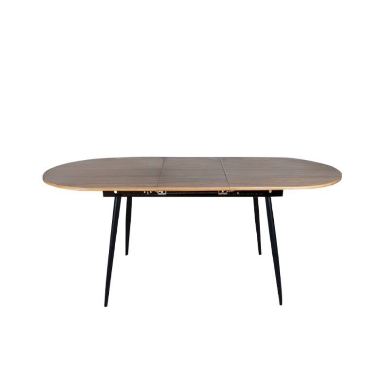 Jedálenský stôl, 150x80cm, rozkladací, MDF, dub, čierny, TAMERON
